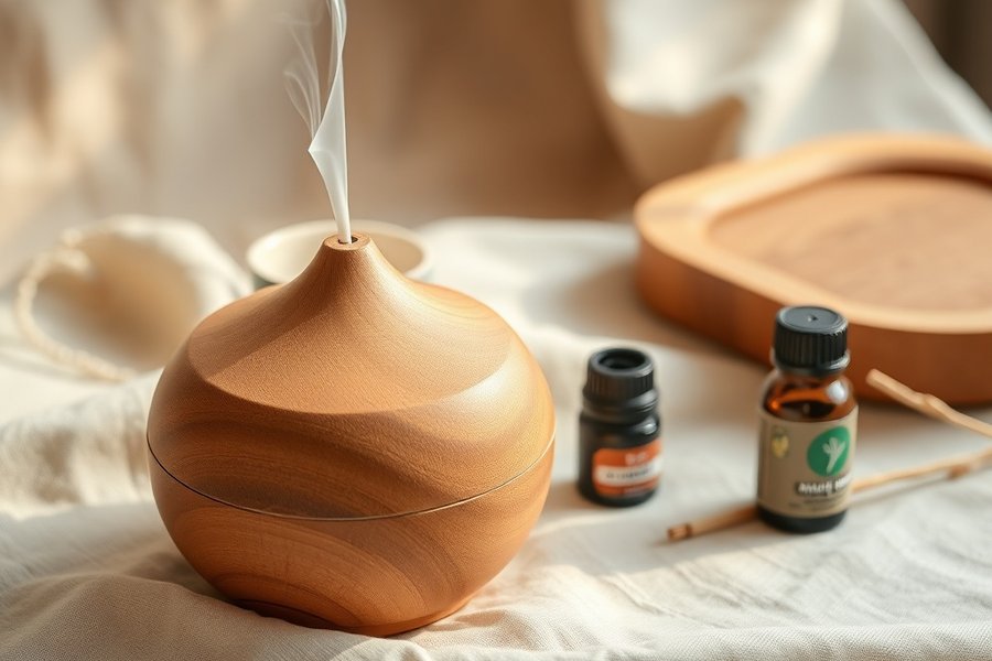 Brûle-parfum bois bambou naturel en gros